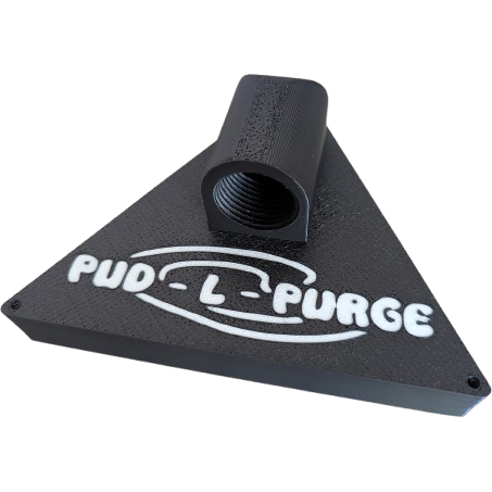 PUD-L-PURGE product photo - top angled view showing the shallow water pickup accessory